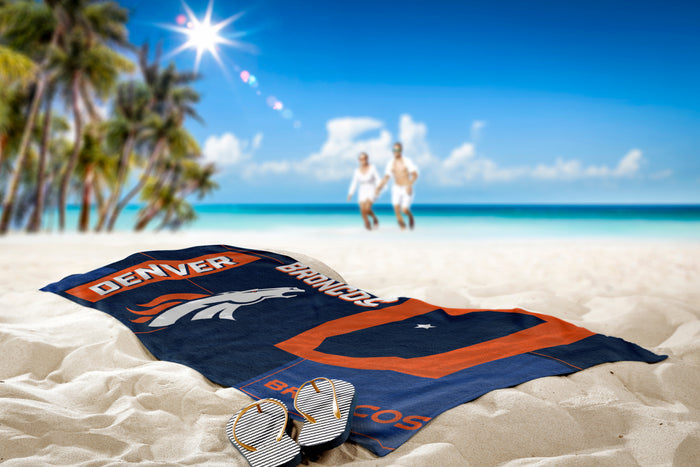 Northwest NFL Denver Broncos State Line Beach Towel