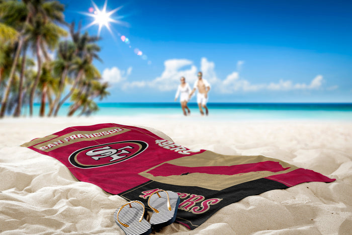 Northwest NFL San Francisco 49ers State Line Beach Towel
