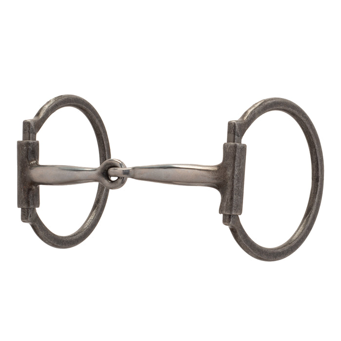 Offset D-Ring Snaffle Bit, Buffed Black