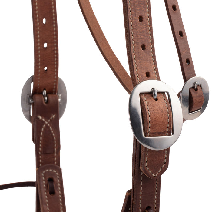 Oiled Hermann Oak Harness Leather Browband Headstall