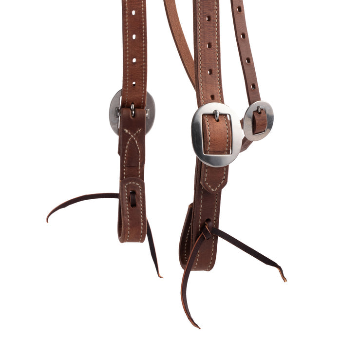 Oiled Hermann Oak Harness Leather Browband Headstall