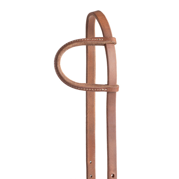Oiled Hermann Oak Harness Leather Headstall with Tie Ends