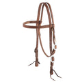 Oiled Hermann Oak Harness Leather Headstall with Tie Ends