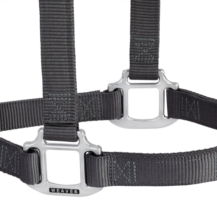 Original Non-Adjustable Nylon Halter, Chrome Plated Hardware, Average