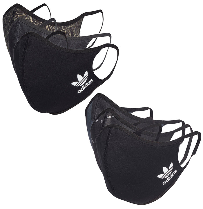Adidas Originals Unisex Adult Face Cover, 3-Pack, Color Options