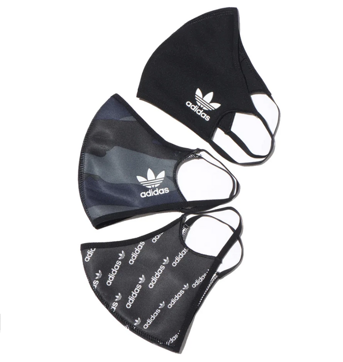 Adidas Originals Unisex Adult Face Cover, 3-Pack, Color Options