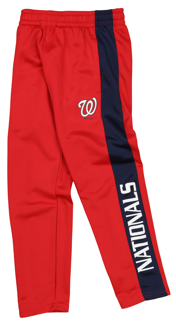 Outerstuff MLB Youth Boys (8-20) Washington Nationals Side Stripe Slim Fit Performance Pant