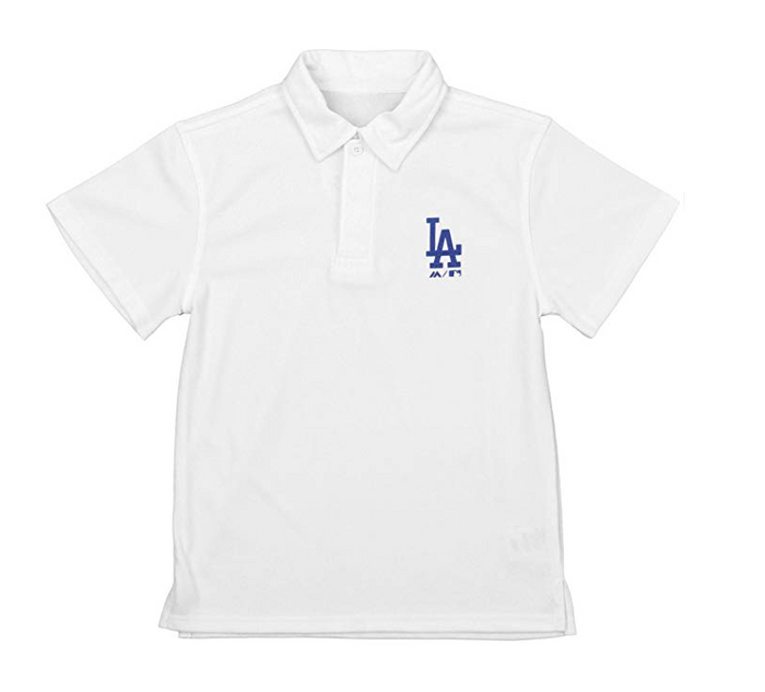 Outerstuff MLB Youth Los Angeles Dodgers Performance Polo, White