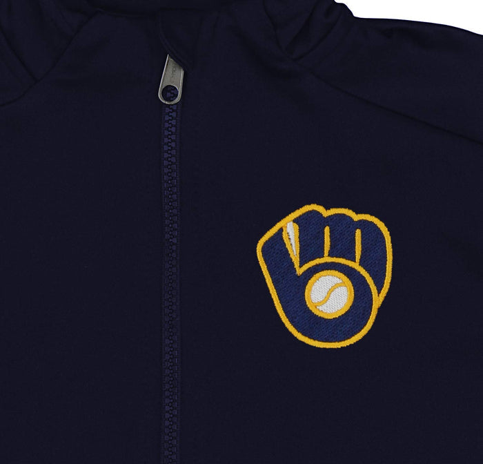 Outerstuff MLB Youth/Kids Milwaukee Brewers Performance Full Zip Hoodie