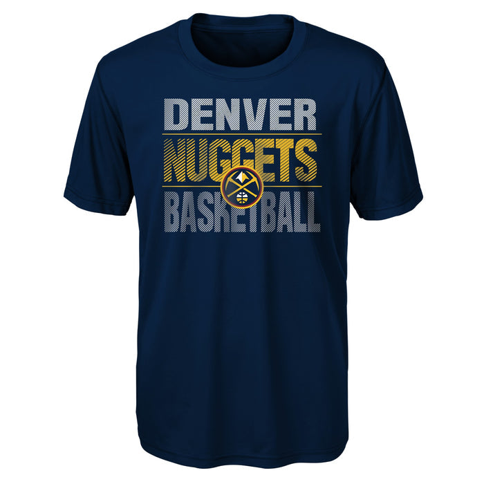 Outerstuff NBA Youth (8-20) Denver Nuggets Performance Long and Short Sleeve T-Shirt Combo