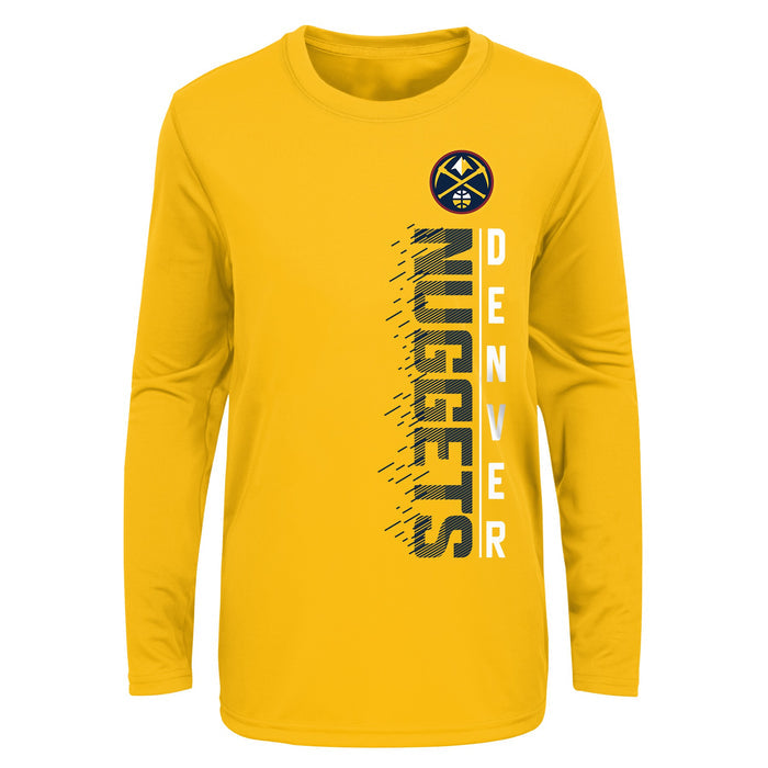 Outerstuff NBA Youth (8-20) Denver Nuggets Performance Long and Short Sleeve T-Shirt Combo