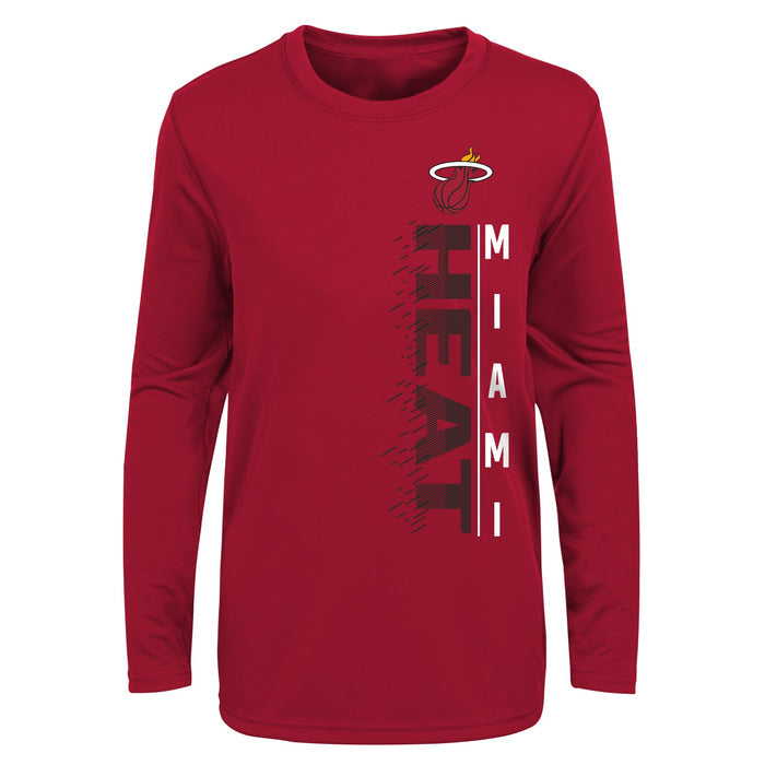 Outerstuff NBA Youth (8-20) Miami Heat Performance Long and Short Sleeve T-Shirt Combo