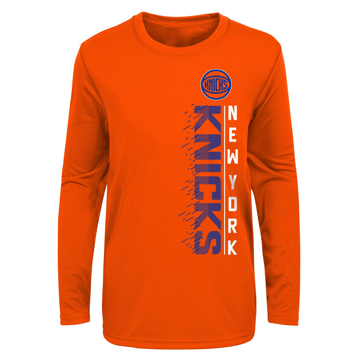 Outerstuff NBA Youth (8-20) New York Knicks Performance Long and Short Sleeve T-Shirt Combo