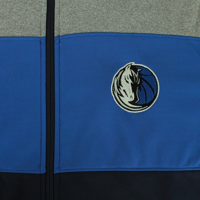 OuterStuff NBA Youth Dallas Mavericks Performance Full Zip Stripe Jacket