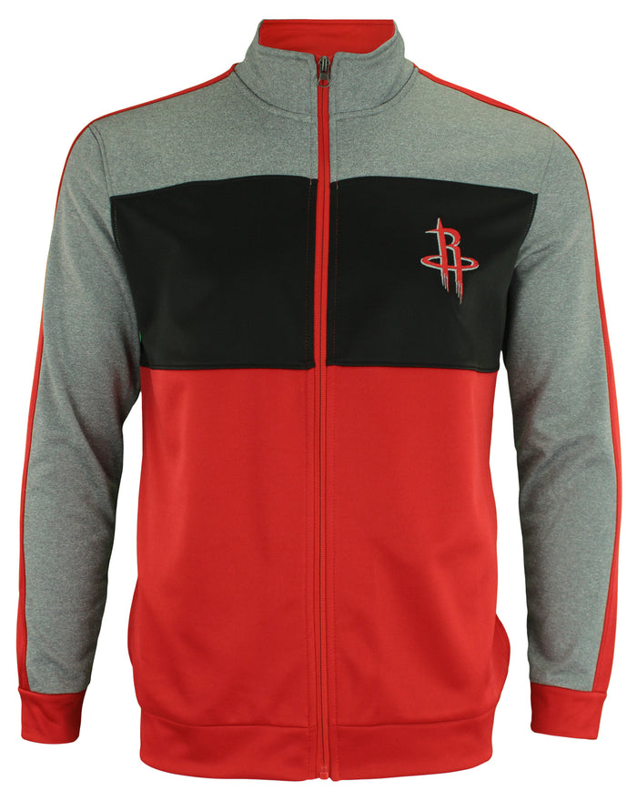 OuterStuff NBA Youth Houston Rockets Performance Full Zip Stripe Jacket