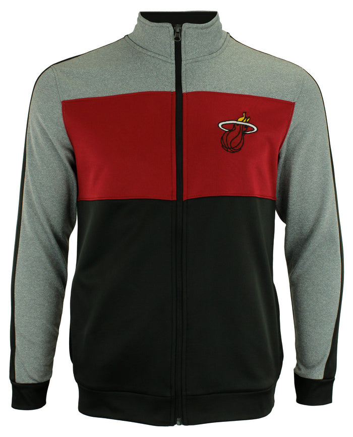 OuterStuff NBA Youth Miami Heat Performance Full Zip Stripe Jacket
