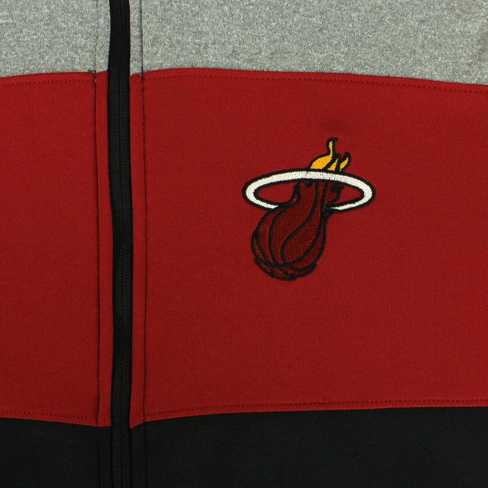 OuterStuff NBA Youth Miami Heat Performance Full Zip Stripe Jacket