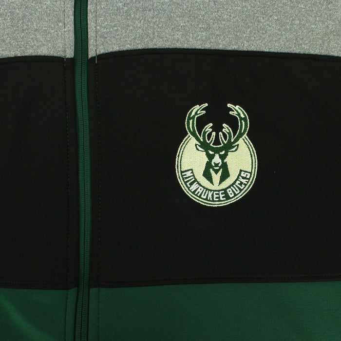 OuterStuff NBA Youth Milwaukee Bucks Performance Full Zip Stripe Jacket