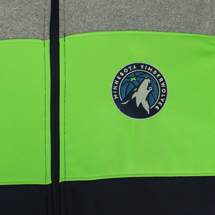 OuterStuff NBA Youth Minnesota Timberwolves Performance Full Zip Stripe Jacket