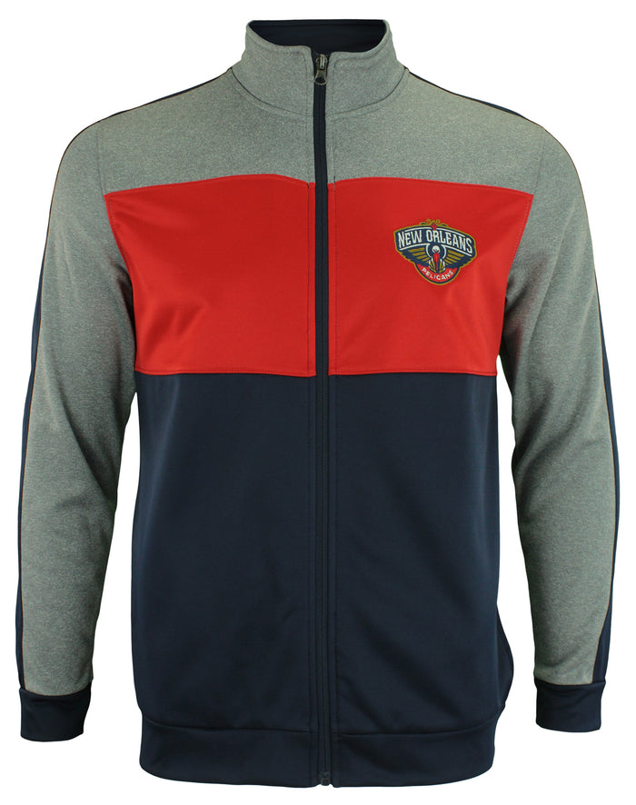 OuterStuff NBA Youth New Orleans Pelicans Performance Full Zip Stripe Jacket