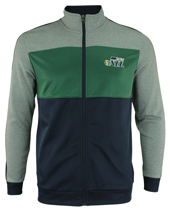 OuterStuff NBA Youth Utah Jazz Performance Full Zip Stripe Jacket