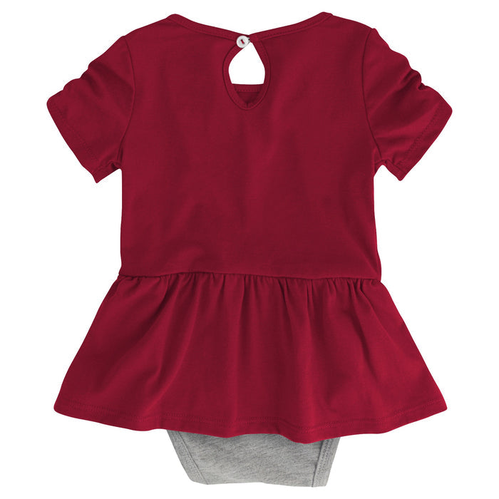 Outerstuff NCAA Infant Girls Indiana Hoosiers MVP Creeper, Bib & Bootie Set