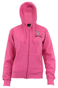 Outerstuff NCAA Women's Virginia Cavaliers Zip Up Hoodie, Pink