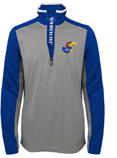 Outerstuff NCAA Youth Boys (8-20) Kansas Jayhawks Matrix 1/4 Zip Top
