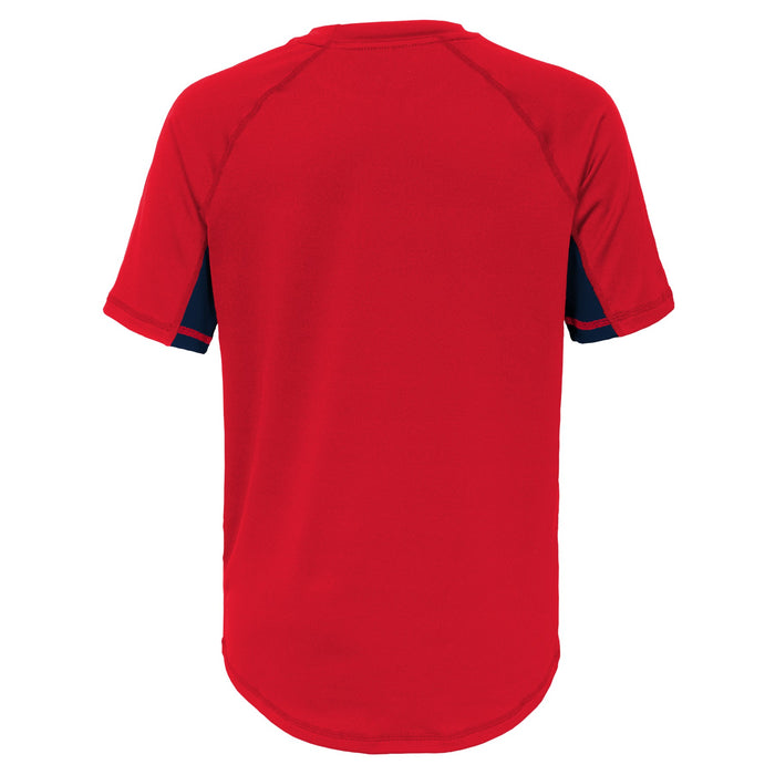 Outerstuff NCAA Youth Mississippi Ole Miss Rebels Color Block Rash Guard Shirt