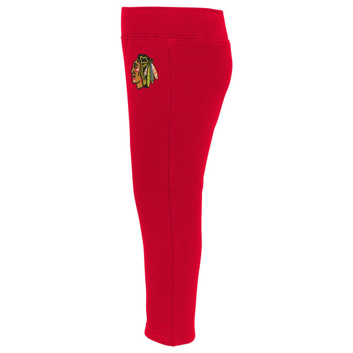 Outerstuff NHL Girls's Kids Chicago Blackhawks All Game Fleece & Pant Set