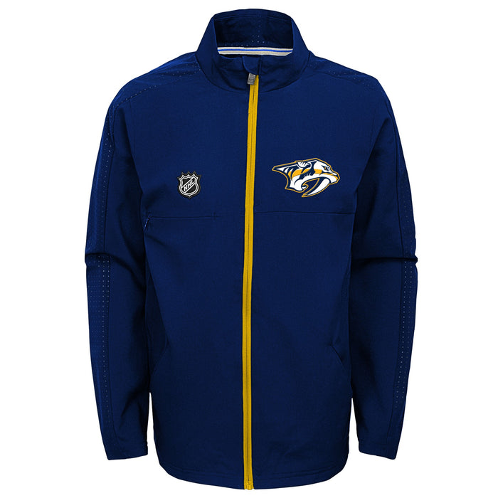 OuterStuff NHL Youth (8-20) Nashville Predators Prevail Full Zip Lightweight Jacket