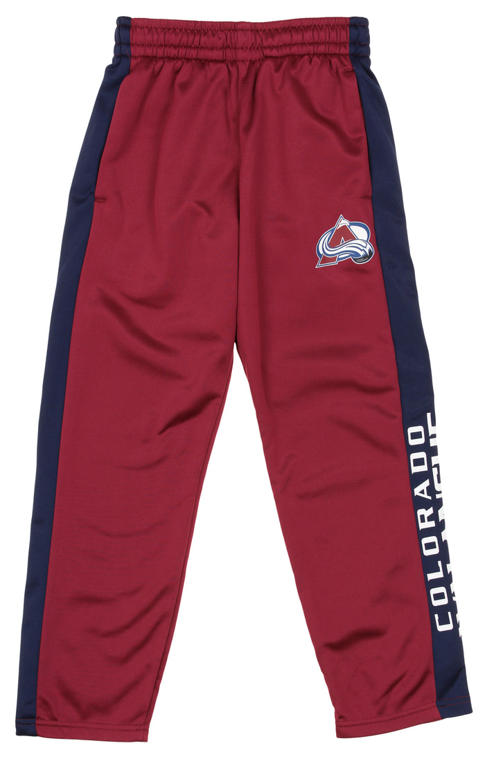 Outerstuff NHL Youth Boys (8-20) Colorado Avalanche Side Stripe Slim Fit Performance Pant
