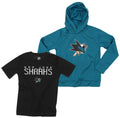 OuterStuff NHL Youth San Jose Sharks Team Performance Hoodie and Tee Combo Set