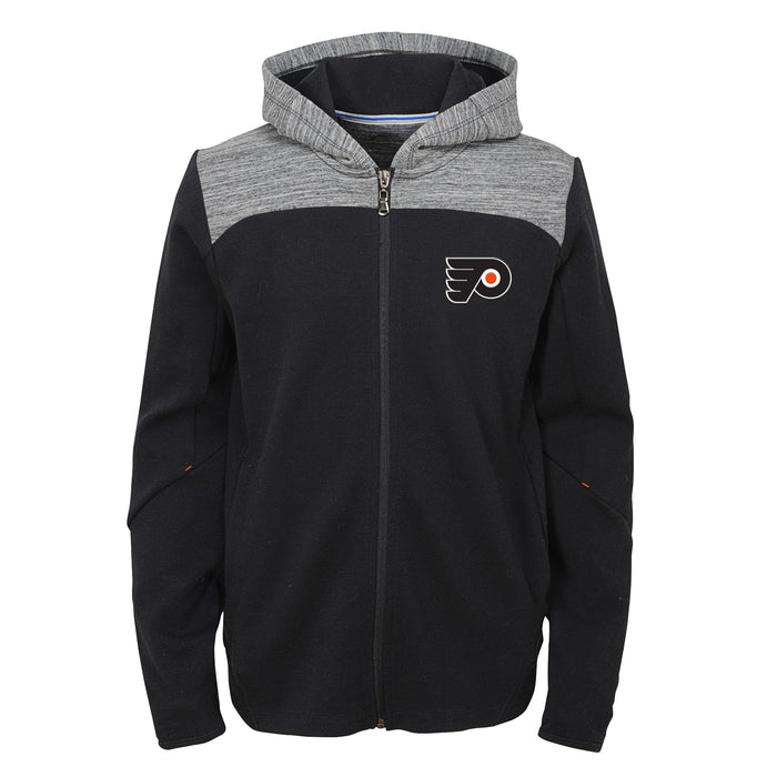 Outerstuff Philadelphia Flyers NHL Boys Kids (4-7) Centripedal Full Zip Hoodie, Black