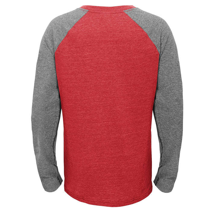 Outerstuff Portland Trail Blazers NBA Boys Kids (4-7) Fadeaway Long Sleeve Raglan Tee