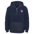 Outerstuff Youth NBA Philadelphia 76Ers On Fire Sherpa 1/4 Zip Pull Over Hoodie