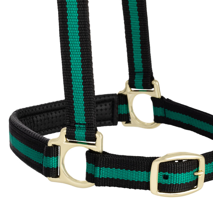 Padded Adjustable Chin and Throat Snap Halter, Striped