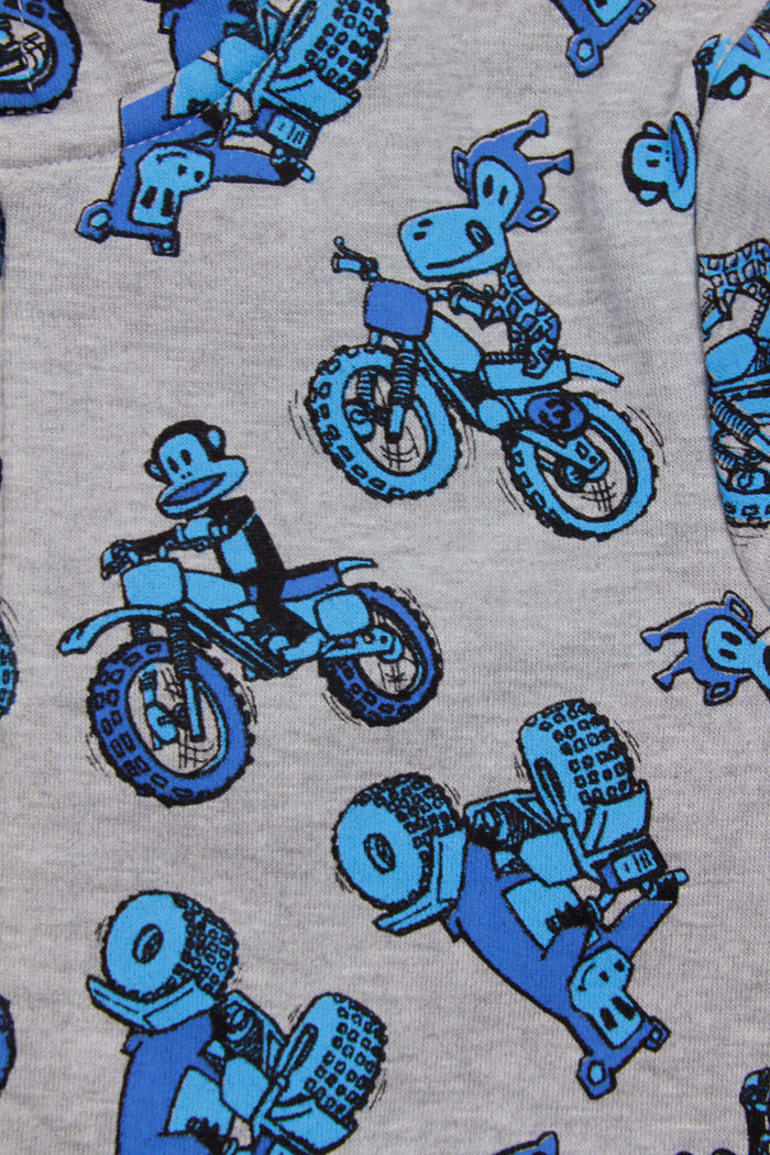 Paul Frank Little Boy's Kids Julius Motocross Hooded Zip Up Sweatshirt Hoodie