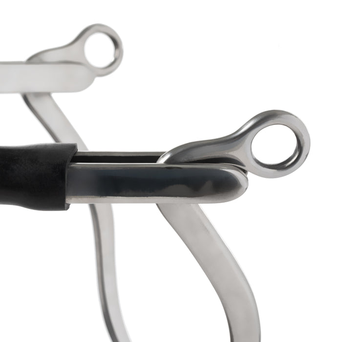 Pony Hackamore with Gum Rubber Covered Bike Chain Noseband