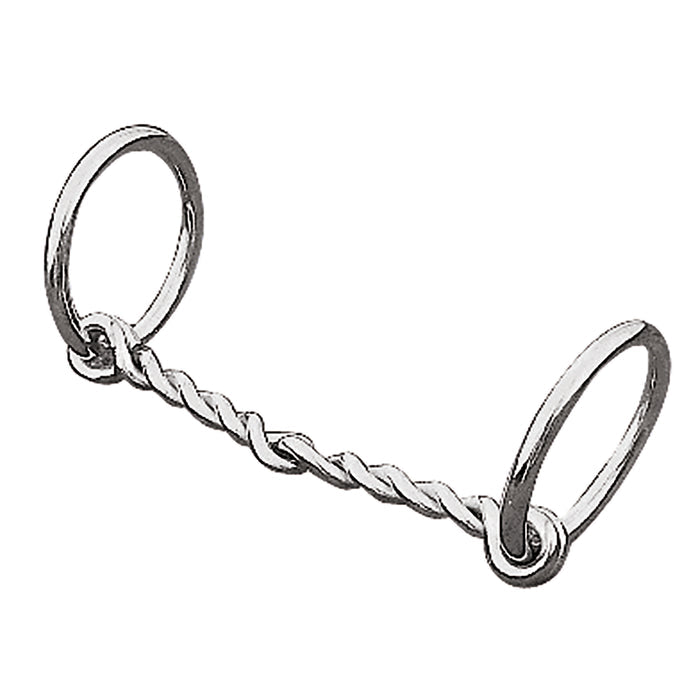 Pony Ring Snaffle Bit, 4-1/2" Single Twisted Wire Mouth
