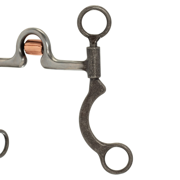 Ported Horse Bit with Copper Cricket, 5" Mouthpiece, 6 1/2" Cheeks