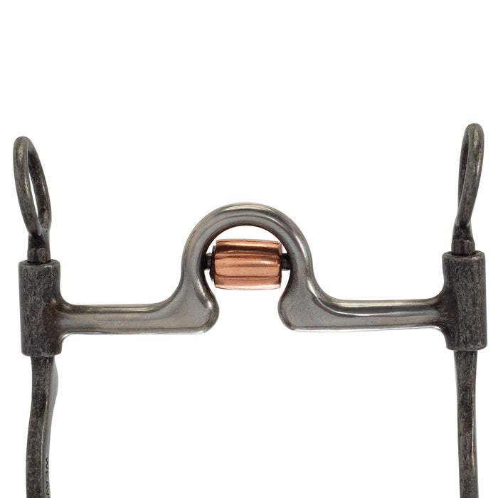 Ported Horse Bit with Copper Cricket, 5" Mouthpiece, 6 1/2" Cheeks