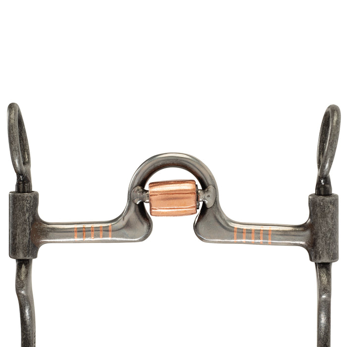 Ported Horse Bit with Copper Cricket, 5" Mouthpiece, 6 1/2" Cheeks