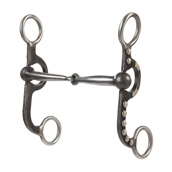 Professional Argentine Bit, 5" Sweet Iron Polished Snaffle Mouth with Copper Inlay