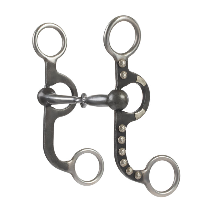 Professional Argentine Bit, 5" Sweet Iron Polished Snaffle Mouth with Copper Inlay