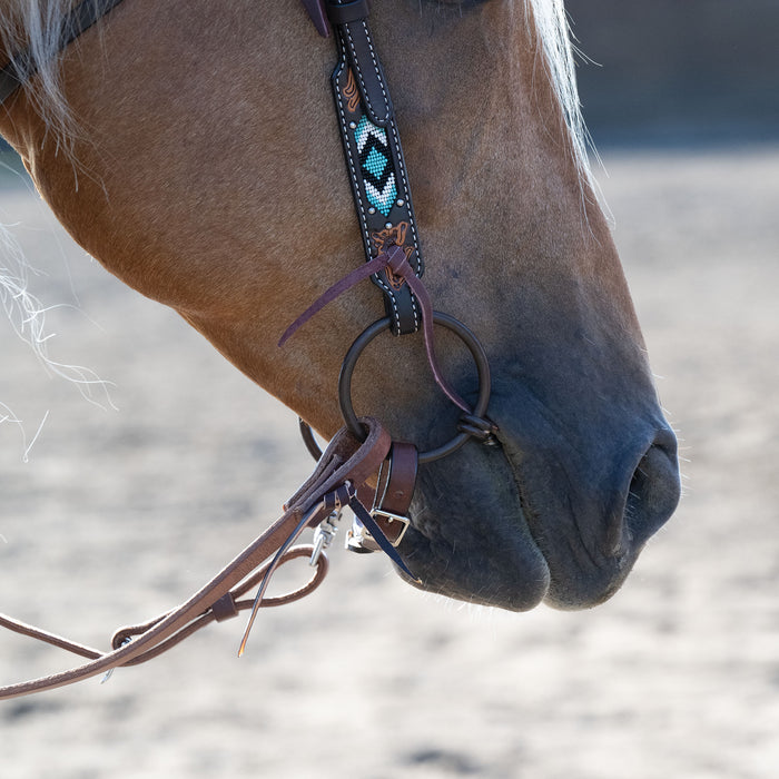 Professional Ring Snaffle Bit, 5" Twisted Curved Mouth