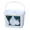 White bucket with Quill label on a white background