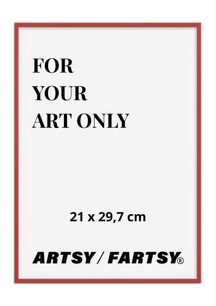 Red wooden frame 21x30 cm