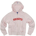 Reebok NBA Basketball Women's Juniors Houston Rockets Full Zip Hoodie, Pink