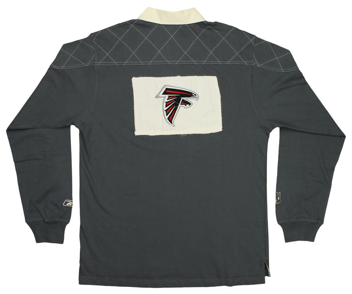 Reebok NFL Men's Atlanta Falcons Blitz Rugby Polo Top, Grey